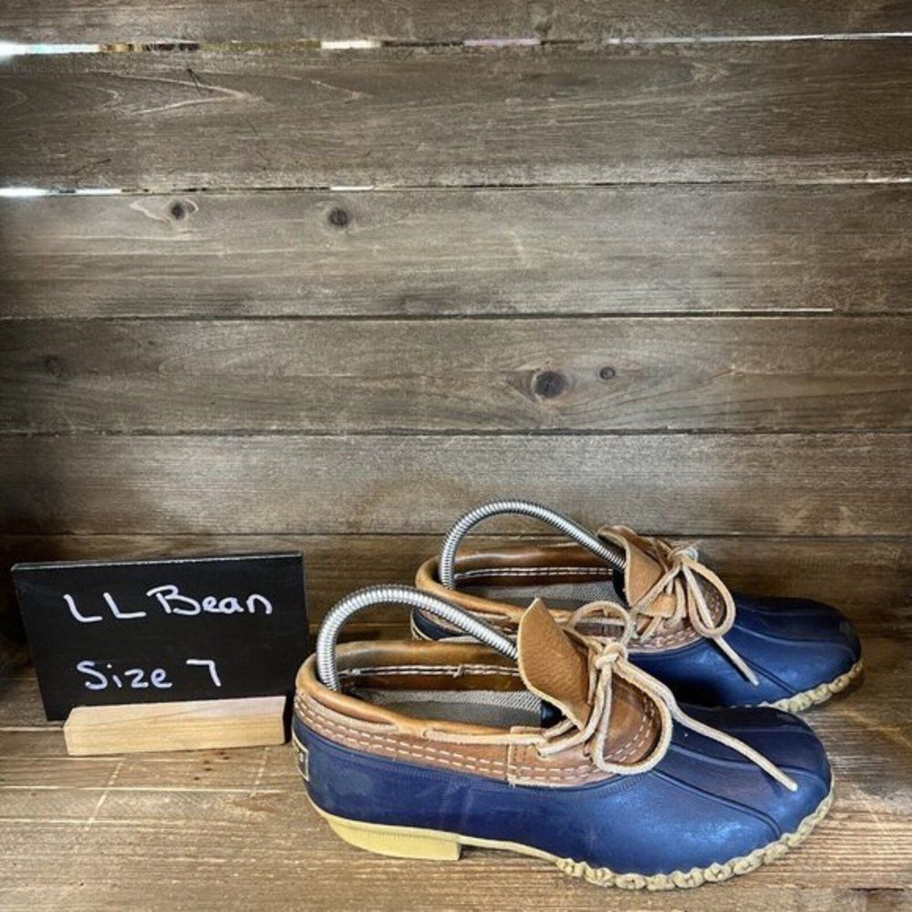 Womens LL Bean Rubber Moc Low Top Boots Shoes Made in USA Size 7 M GUC